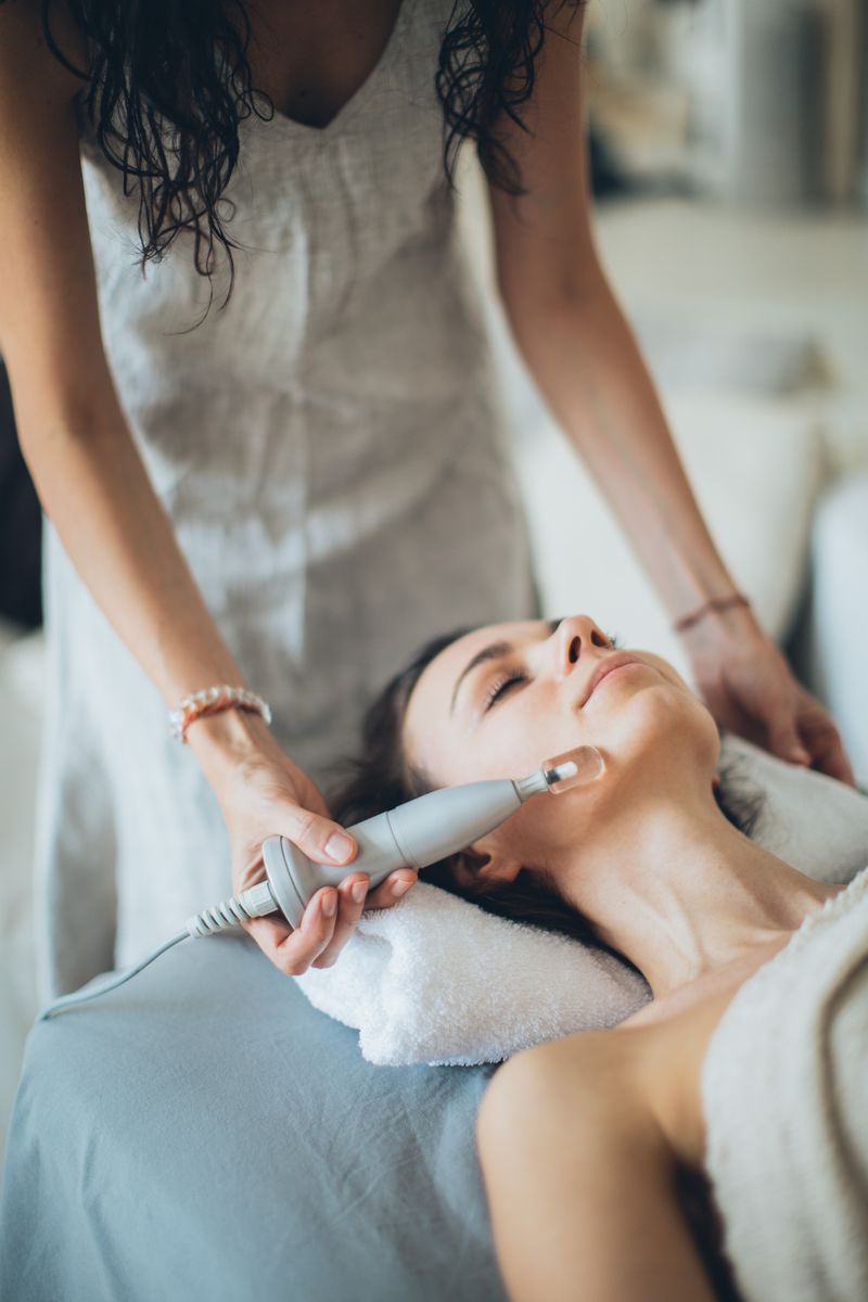 Guest receiving a facial treatment