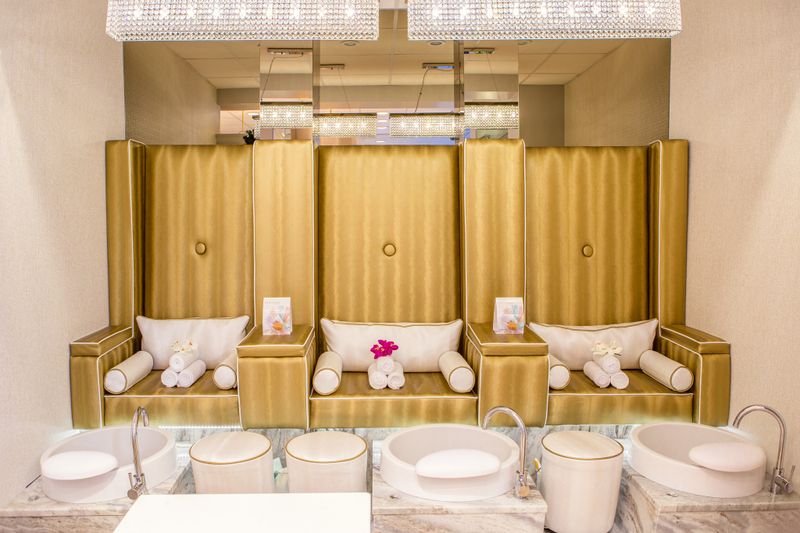 Elegant pedicure spa lounge